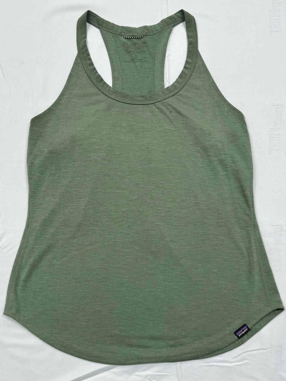 Patagonia Capilene Cool Trail Tank Women S Green Racerback Hiking Athletic